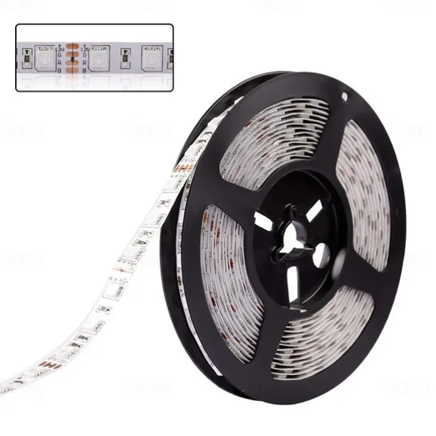 5M 16.4ft LED Strip Lights RGB TV Backlight Bedroom Kitchen Decor 300 x 5050SMD IR 44Key Remote Control Self-adhesive Color-Changing