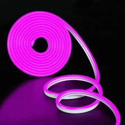 5m 16.4ft Neon LED Strip Light Flexible Rope Light Waterproof Warm White Red Yellow Blue Green DIY Outdoor Party Backlight Décor DC 12V