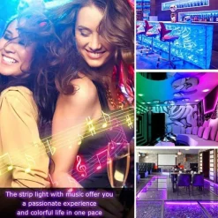 10m 32.8ft Smart LED Strip Light RGB SMD 2835 600LEDs Work with Alexa Google TV Backlight With 24 Keys Remote Control