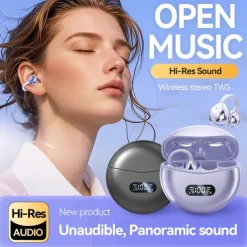 M79 Hands Free Telephone Driving Headset Ear Clip Bluetooth 5.3 Stereo Surround sound HIFI for Yoga Fitness Gym Workout Mobile Phone