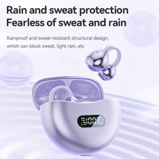 M79 Hands Free Telephone Driving Headset Ear Clip Bluetooth 5.3 Stereo Surround sound HIFI for Yoga Fitness Gym Workout Mobile Phone