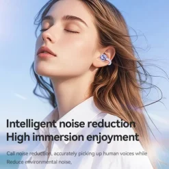M79 Hands Free Telephone Driving Headset Ear Clip Bluetooth 5.3 Stereo Surround sound HIFI for Yoga Fitness Gym Workout Mobile Phone