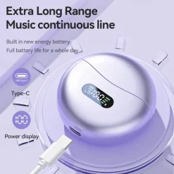 M79 Hands Free Telephone Driving Headset Ear Clip Bluetooth 5.3 Stereo Surround sound HIFI for Yoga Fitness Gym Workout Mobile Phone
