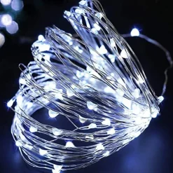 10M 100LED LED Fairy Lights LED String Lights Waterproof Remote Control 8 Function Copper Wire Outdoor AA Battery-Powered Christmas Wedding Birthday Family Party Room Decoration Without Batte