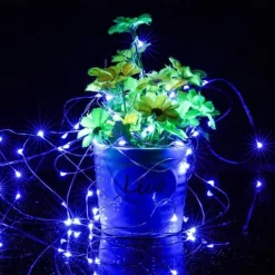 10M 100LED LED Fairy Lights LED String Lights Waterproof Remote Control 8 Function Copper Wire Outdoor AA Battery-Powered Christmas Wedding Birthday Family Party Room Decoration Without Batte