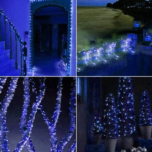 10M 100LED LED Fairy Lights LED String Lights Waterproof Remote Control 8 Function Copper Wire Outdoor AA Battery-Powered Christmas Wedding Birthday Family Party Room Decoration Without Batte