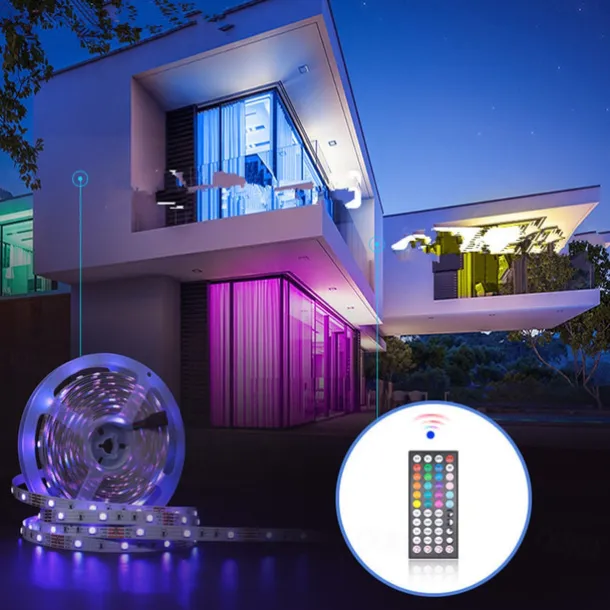 5m LED Strip Lights Bluetooth APP RGB SMD 2835 IP20 Luces Flexible Lamp Tape Ribbon Diode DC12V Home Party Decoration