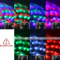 5m LED Strip Lights RGB Tiktok Lights 300 LED 2835 SMD RGB Tape Lights Light Sets Self Adhesive Multicolor for Room Kitchen TV Festival Illumination with Remote 12V