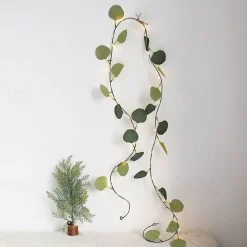 2M 20LEDs Eucalyptus Vine LED String Light Battery Operation Christmas Room Decoration Rattan Lights Valentine's Day Decoration Fairy Lights