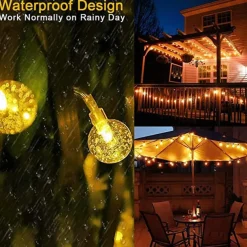 10m 80LEDs Globe String Lights Mini Ball with Remote Control LED Christmas Light Ball String Lights 10m 80LED 8 Modes Lighting Waterproof Fairy Lights Wedding Party Garden Bedroom Home Decoration