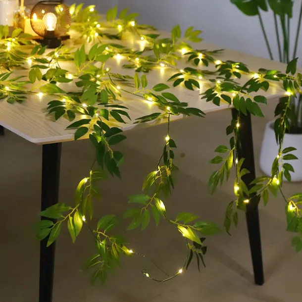 2m 20LEDs Simulate Willow Cane Fairy String Lights Battery Powered Christmas Wedding Party Holiday Home Garden Balcony Decoration