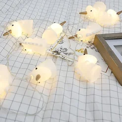 1.5M 10LEDs Unicorn Fairy Tale Garland String Lights Battery Operation Christmas String Lights Holiday Wedding Party Family Kids Bedroom Decoration Delivery Without Battery