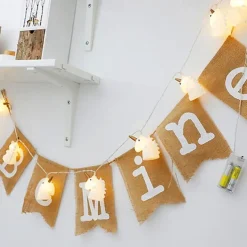 1.5M 10LEDs Unicorn Fairy Tale Garland String Lights Battery Operation Christmas String Lights Holiday Wedding Party Family Kids Bedroom Decoration Delivery Without Battery