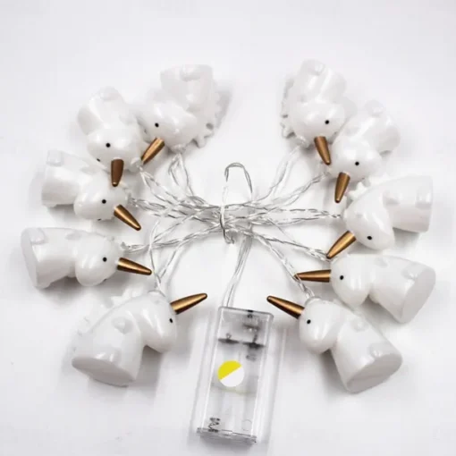 1.5M 10LEDs Unicorn Fairy Tale Garland String Lights Battery Operation Christmas String Lights Holiday Wedding Party Family Kids Bedroom Decoration Delivery Without Battery