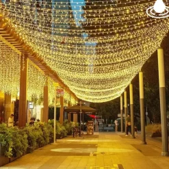 50M 100M Garland Christmas Tree Fairy Lights 400 800Led String Light IP65 Waterproof Chain Outdoor Garden Yard Garland Wedding Party Holiday Landscape Decoration Lighting Blue Colorful DC31V EU US AU UK Plug