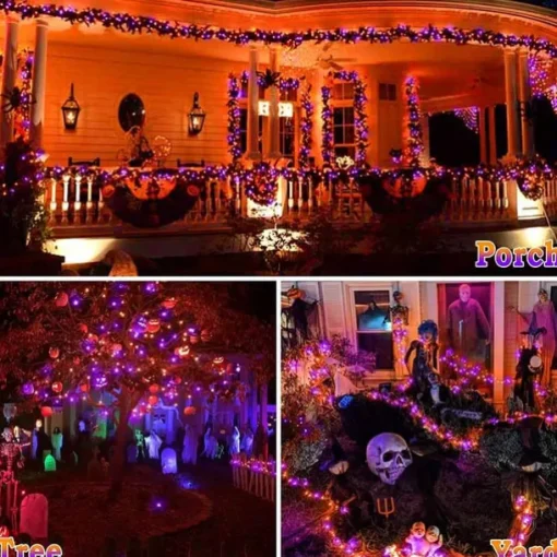 50M 100M Garland Christmas Tree Fairy Lights 400 800Led String Light IP65 Waterproof Chain Outdoor Garden Yard Garland Wedding Party Holiday Landscape Decoration Lighting Blue Colorful DC31V EU US AU UK Plug