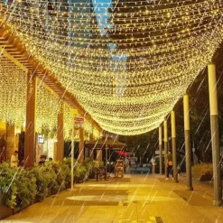 50M 100M Garland Christmas Tree Fairy Lights 400 800Led String Light IP65 Waterproof Chain Outdoor Garden Yard Garland Wedding Party Holiday Landscape Decoration Lighting Blue Colorful DC31V EU US AU UK Plug