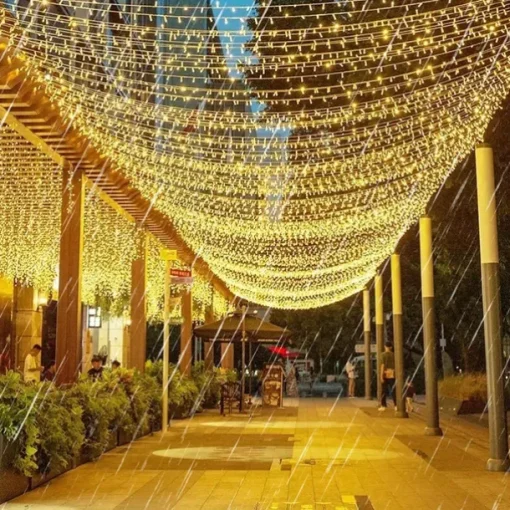 50M 100M Garland Christmas Tree Fairy Lights 400 800Led String Light IP65 Waterproof Chain Outdoor Garden Yard Garland Wedding Party Holiday Landscape Decoration Lighting Blue Colorful DC31V EU US AU UK Plug