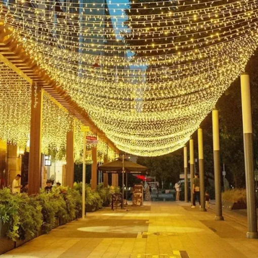 50M 100M Garland Christmas Tree Fairy Lights 400 800Led String Light IP65 Waterproof Chain Outdoor Garden Yard Garland Wedding Party Holiday Landscape Decoration Lighting Blue Colorful DC31V EU US AU UK Plug