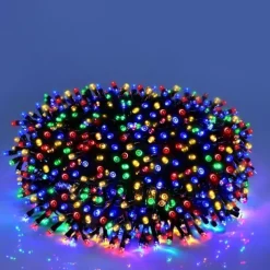 50M 100M Outdoor Waterproof Light String Festival Party Decorative Light 8-mode Iron Shell Waterproof Power Supply Garden Garden Garden Lighting Lamp 24V Low Voltage 1 set