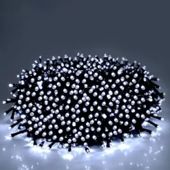 50M 100M Outdoor Waterproof Light String Festival Party Decorative Light 8-mode Iron Shell Waterproof Power Supply Garden Garden Garden Lighting Lamp 24V Low Voltage 1 set