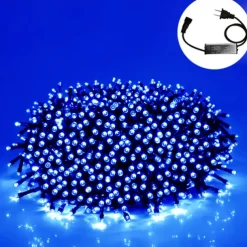 50M 100M Outdoor Waterproof Light String Festival Party Decorative Light 8-mode Iron Shell Waterproof Power Supply Garden Garden Garden Lighting Lamp 24V Low Voltage 1 set