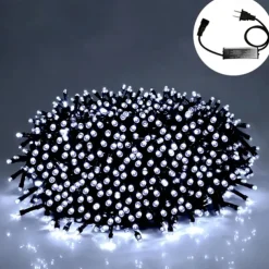 50M 100M Outdoor Waterproof Light String Festival Party Decorative Light 8-mode Iron Shell Waterproof Power Supply Garden Garden Garden Lighting Lamp 24V Low Voltage 1 set