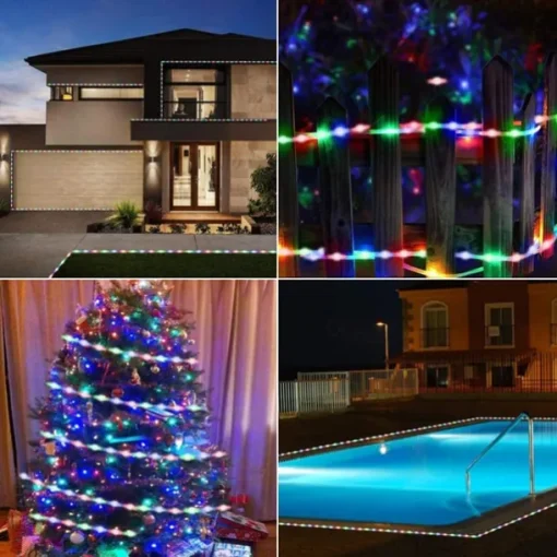 5M 10M USB Charging Remote Control Solar LED Lamp With Outdoor Lamp Led Lamp With Garden String Lamp Led Solar Street Garden Decoration Wreath Festival Party Atmosphere Lamp 1 set