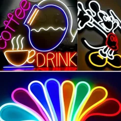 1m Neon Strip Lights 120 LEDs 2835 SMD 1pc Warm White White Yellow Waterproof Cuttable Decorative 12 V