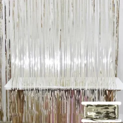 2*2m Rain Silk Curtain New House Tied with Wedding Room Hanging Curtain Romantic and Beautiful Wedding Banquet Colorful Strips Proposal Scenery Aluminum Foil Strip T-Table Decoration