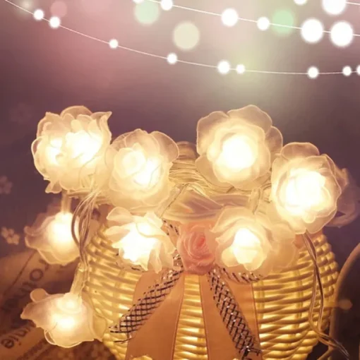 3M Rose String Lights 20 LEDs, Valentines USB Powered Fairy String Lights Warm White, Cold White, RGB for Wedding Decorative Lights, Indoor & Outdoor Decor