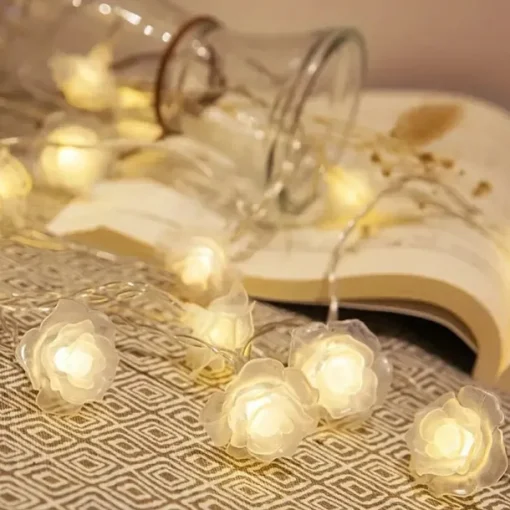 3M Rose String Lights 20 LEDs, Valentines USB Powered Fairy String Lights Warm White, Cold White, RGB for Wedding Decorative Lights, Indoor & Outdoor Decor