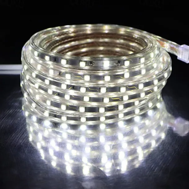 3M SMD 5050 LED Strip light Waterproof 220V 5050 LED Strip Lights Diode Tape Holiday Decoration Lamp LED String Ribbon 60LEDs/M With EU Plug