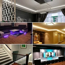 3M SMD 5050 LED Strip light Waterproof 220V 5050 LED Strip Lights Diode Tape Holiday Decoration Lamp LED String Ribbon 60LEDs/M With EU Plug