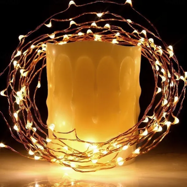 10m String Lights 100 LEDs 1pc Warm White Cold White Multi Color Waterproof Party Decorative USB Powered