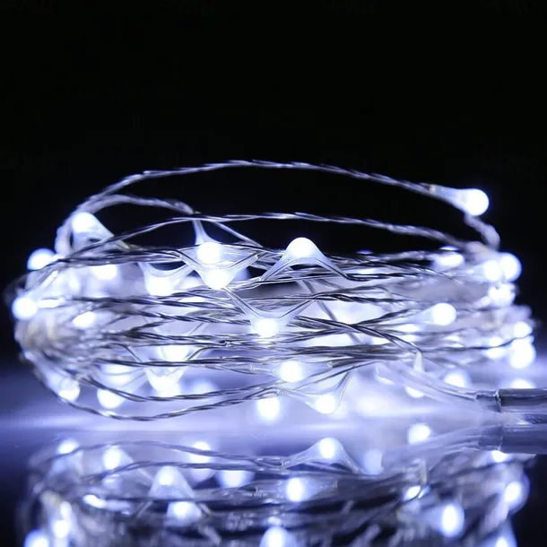 10m String Lights 100 LEDs 1pc Warm White Cold White Multi Color Waterproof Party Decorative USB Powered