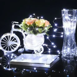 10m String Lights 100 LEDs 1pc Warm White Cold White Multi Color Waterproof Party Decorative USB Powered