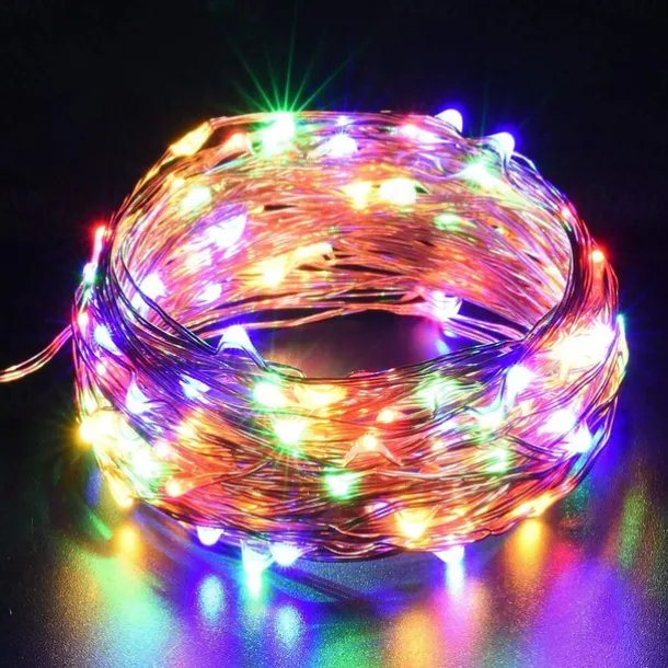 10m String Lights 100 LEDs 1pc Warm White Cold White Multi Color Waterproof Party Decorative USB Powered
