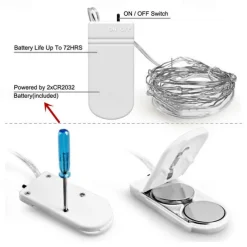 1m String Lights 10 LEDs 10pcs 1pc Blue Christmas New Year's Waterproof Party Decorative Batteries Powered