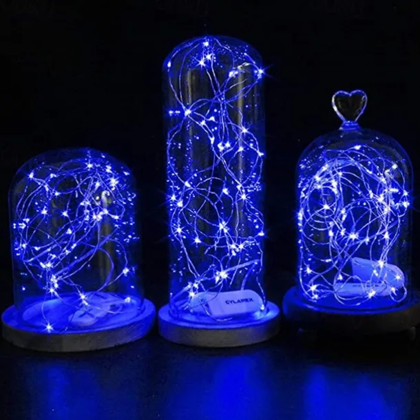 1m String Lights 10 LEDs 10pcs 1pc Blue Christmas New Year's Waterproof Party Decorative Batteries Powered