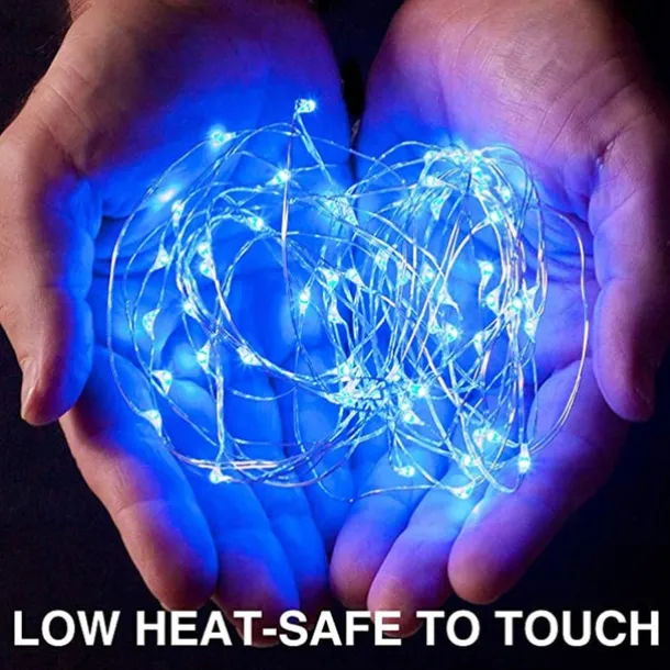 1m String Lights 10 LEDs 10pcs 1pc Blue Christmas New Year's Waterproof Party Decorative Batteries Powered