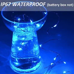 1m String Lights 10 LEDs 10pcs 1pc Blue Christmas New Year's Waterproof Party Decorative Batteries Powered
