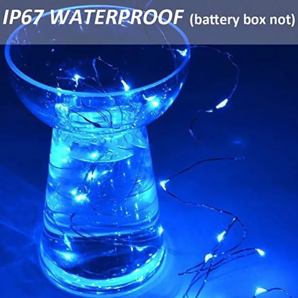 1m String Lights 10 LEDs 10pcs 1pc Blue Christmas New Year's Waterproof Party Decorative Batteries Powered