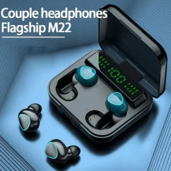 M22 True Wireless Headphones TWS Earbuds Bluetooth5.0 Ergonomic Design Stereo Deep Bass for Apple Samsung Huawei Xiaomi MI Everyday Use Traveling Outdoor Mobile Phone