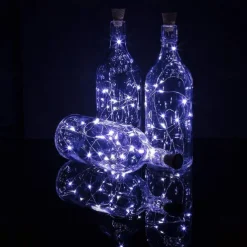 2m Wine Bottle String Lights 6pcs 20 LEDs Warm White White Red Creative Decoration for Party Holidays Christmas Tree Light up