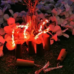 2m Wine Bottle String Lights 6pcs 20 LEDs Warm White White Red Creative Decoration for Party Holidays Christmas Tree Light up