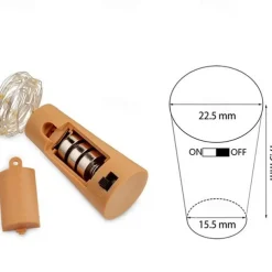 2m Wine Bottle String Lights 6pcs 20 LEDs Warm White White Red Creative Decoration for Party Holidays Christmas Tree Light up