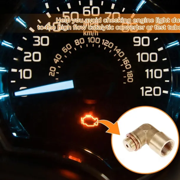 M18 x 1.5 Oxygen Sensor Spacer Extender Adapter 90 Degree Brass Extension Spacer Angled Oxygen Sensor Extender Adapter