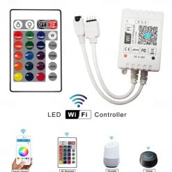 15M 3x5M WIFI Smart LED Light Strips Kit Waterproof RGB Tiktok Lights 450 LEDs 5050 Phone Controlled LED Strip KitTimer LED Tape LightWorks with Android iOS and Google Home