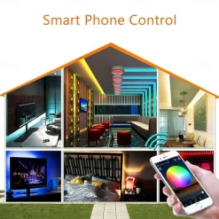 15M 3x5M WIFI Smart LED Light Strips Kit Waterproof RGB Tiktok Lights 450 LEDs 5050 Phone Controlled LED Strip KitTimer LED Tape LightWorks with Android iOS and Google Home